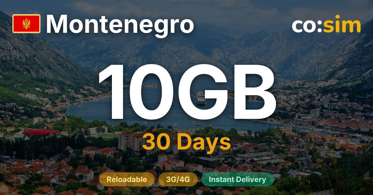 Montenegro eSIM — 10GB
