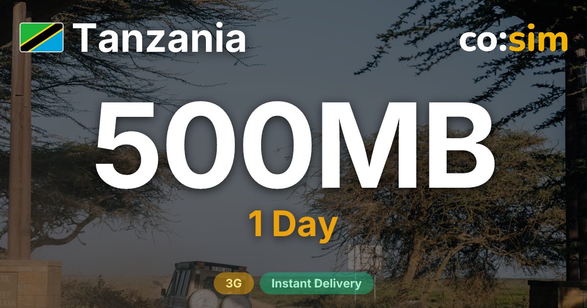 Tanzanie eSIM — 500MB+∞