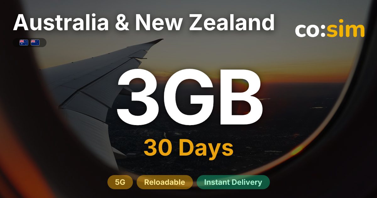 Australia & New Zealand eSIM — 3GB
