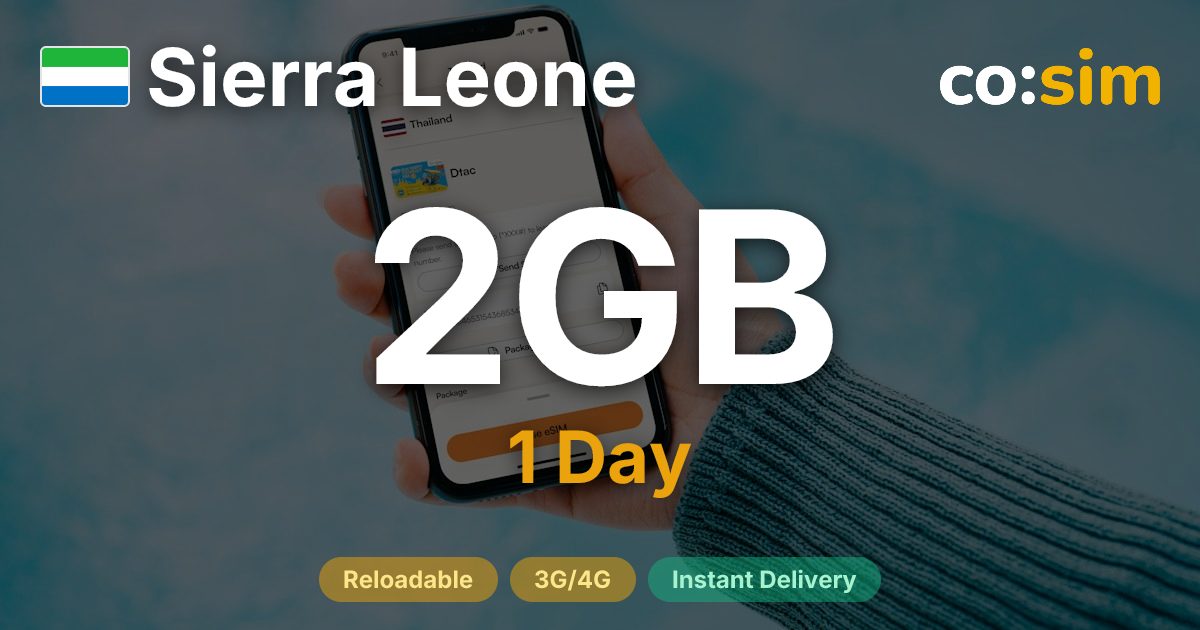 Sierra Leona eSIM — 2GB+∞