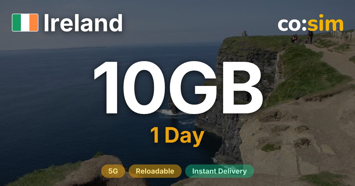 Ireland eSIM — 10GB+∞