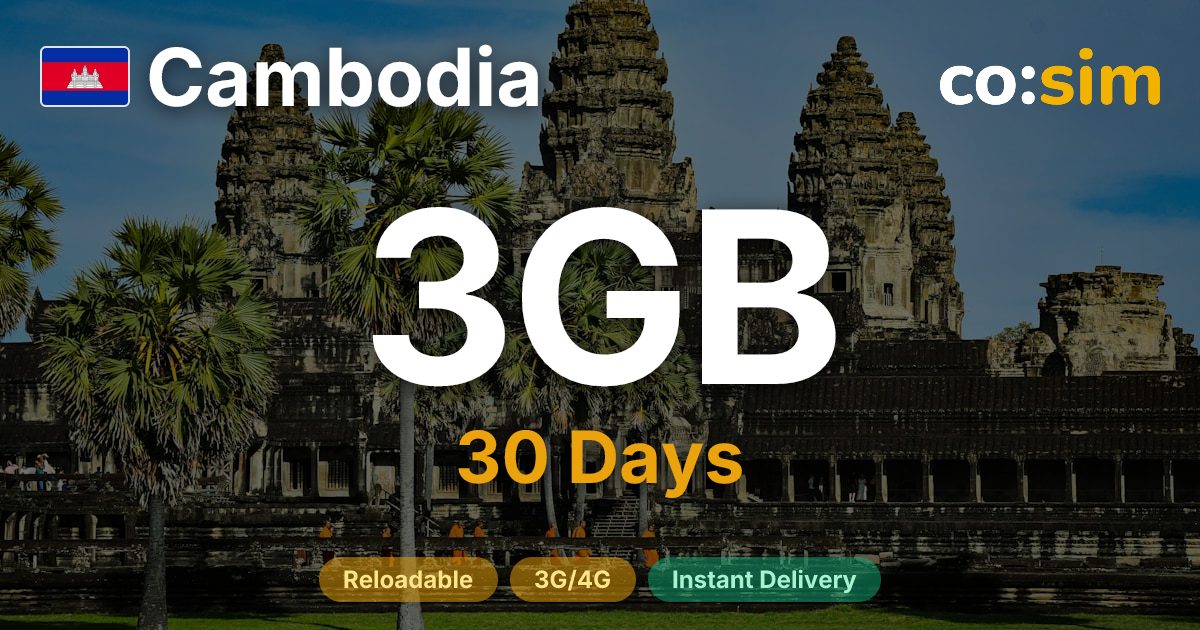 Cambodia eSIM — 3GB