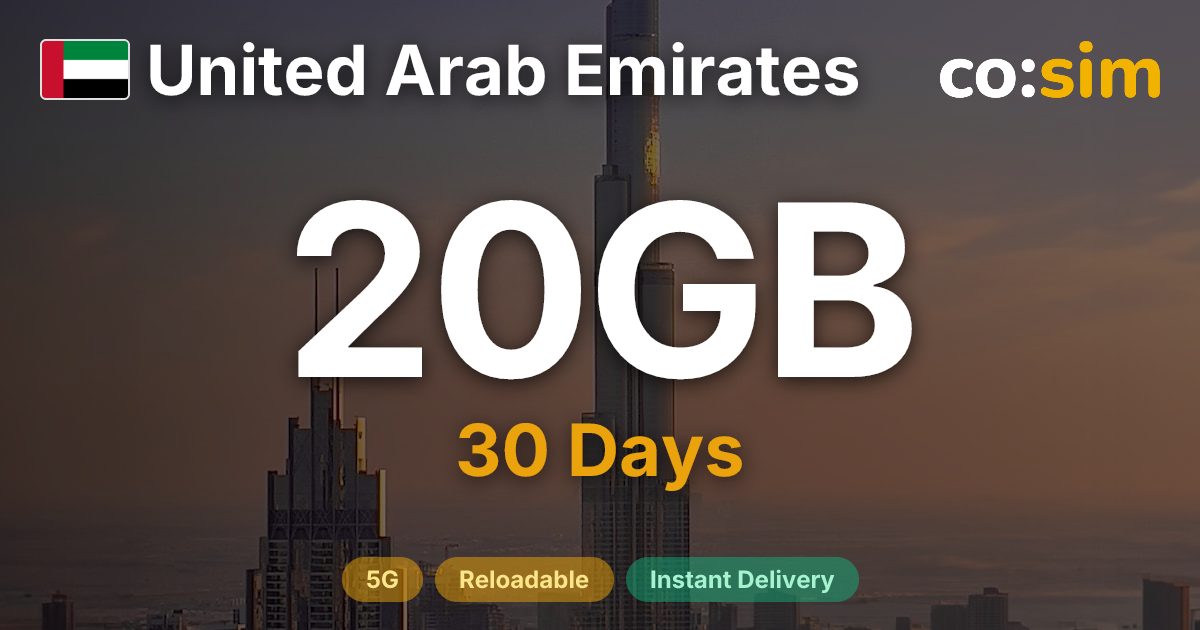 UAE eSIM — 20GB