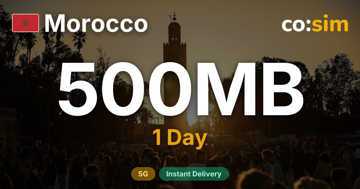 Maroc eSIM — 500MB+∞