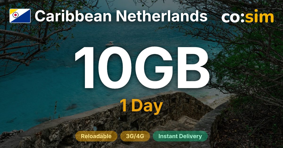 카리브 네덜란드 eSIM — 10GB+∞