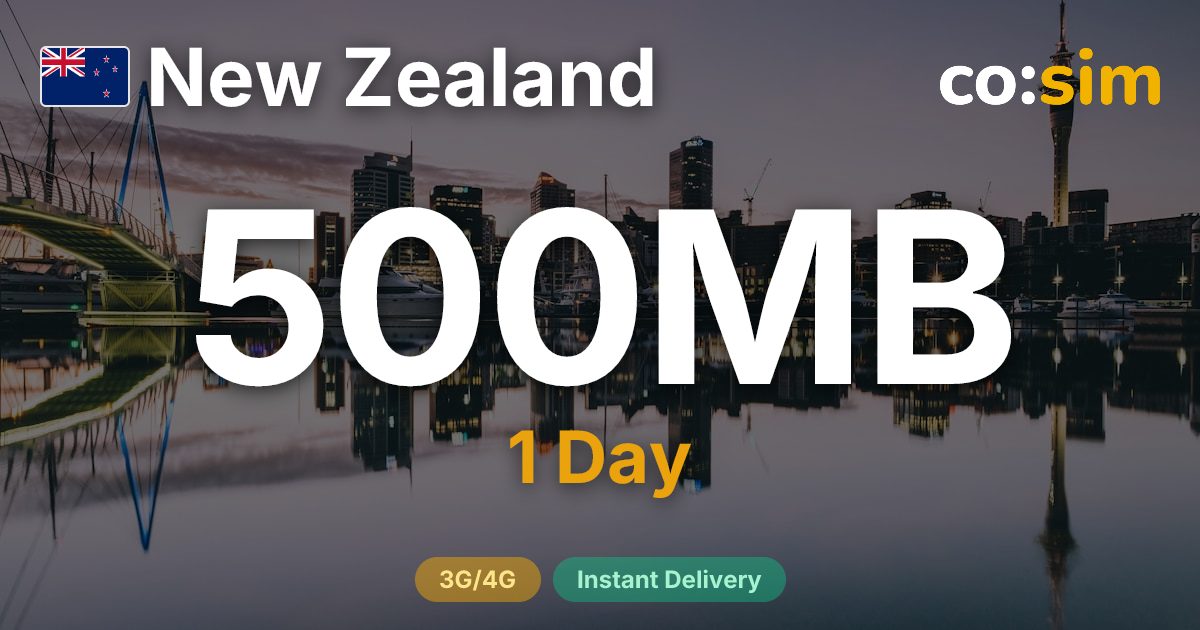 뉴질랜드 eSIM — 500MB+∞