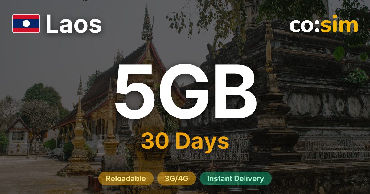 Laos eSIM — 5GB