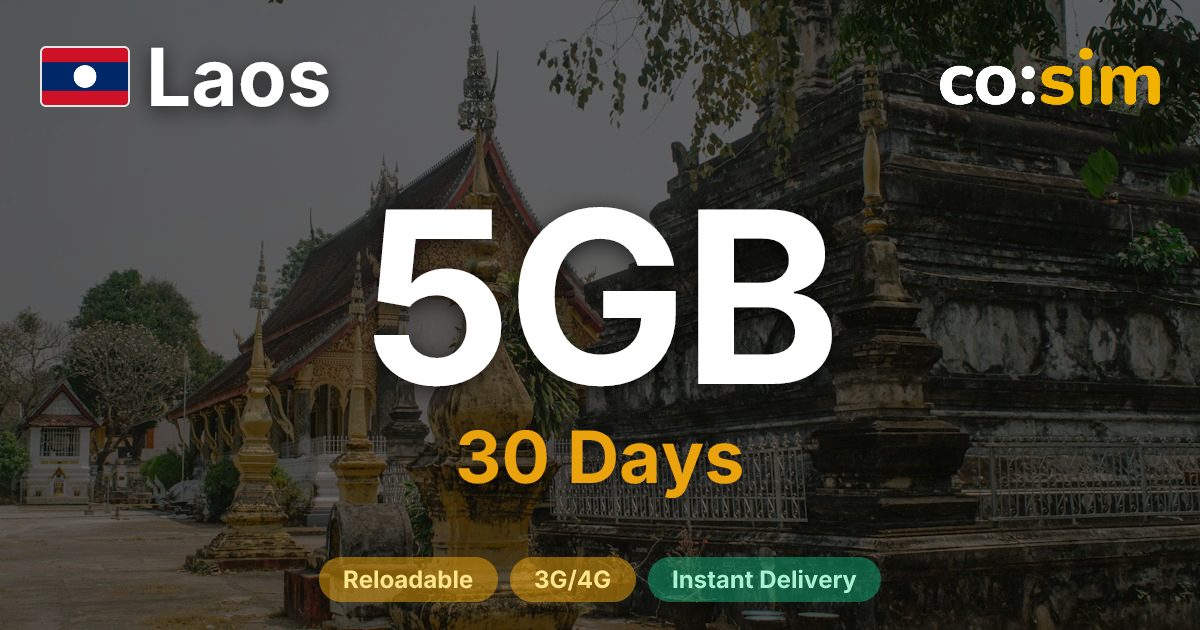 Laos eSIM — 5GB