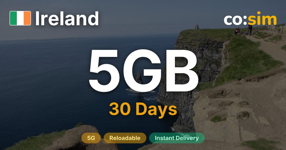 Ireland eSIM — 5GB