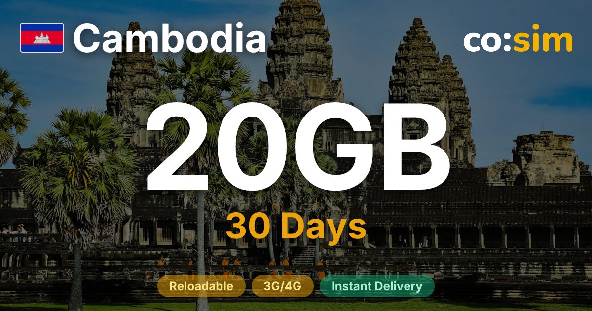 Cambodia eSIM — 20GB