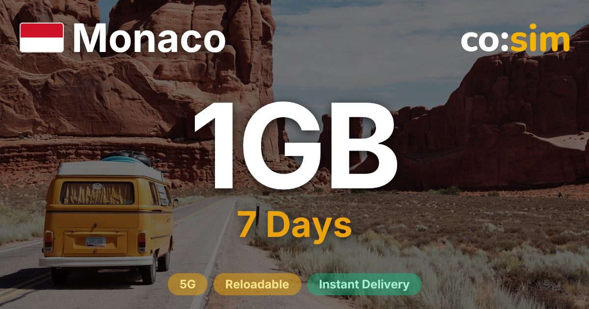 Monaco eSIM — 1GB