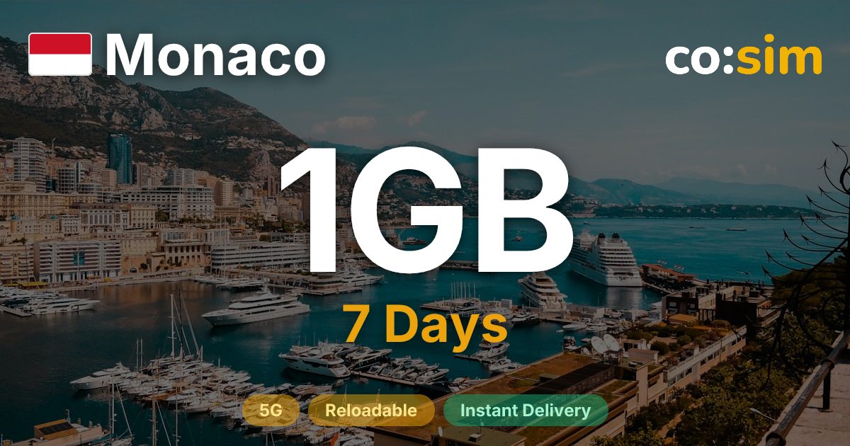 Monaco eSIM — 1GB