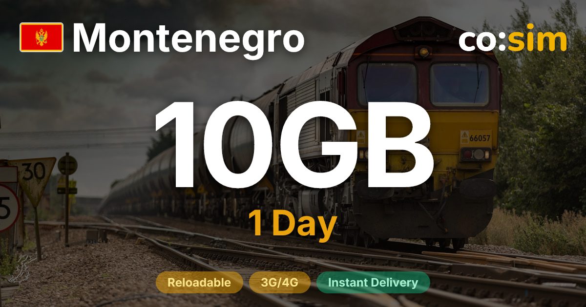 モンテネグロ eSIM — 10GB+∞