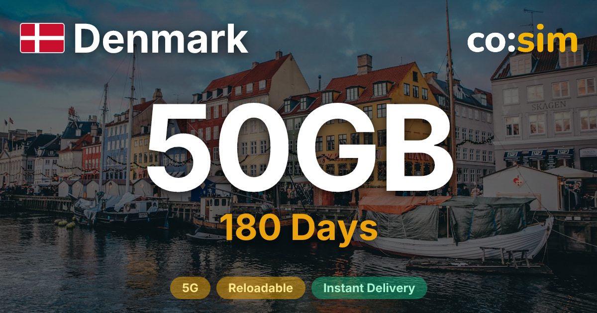 Denmark eSIM — 50GB