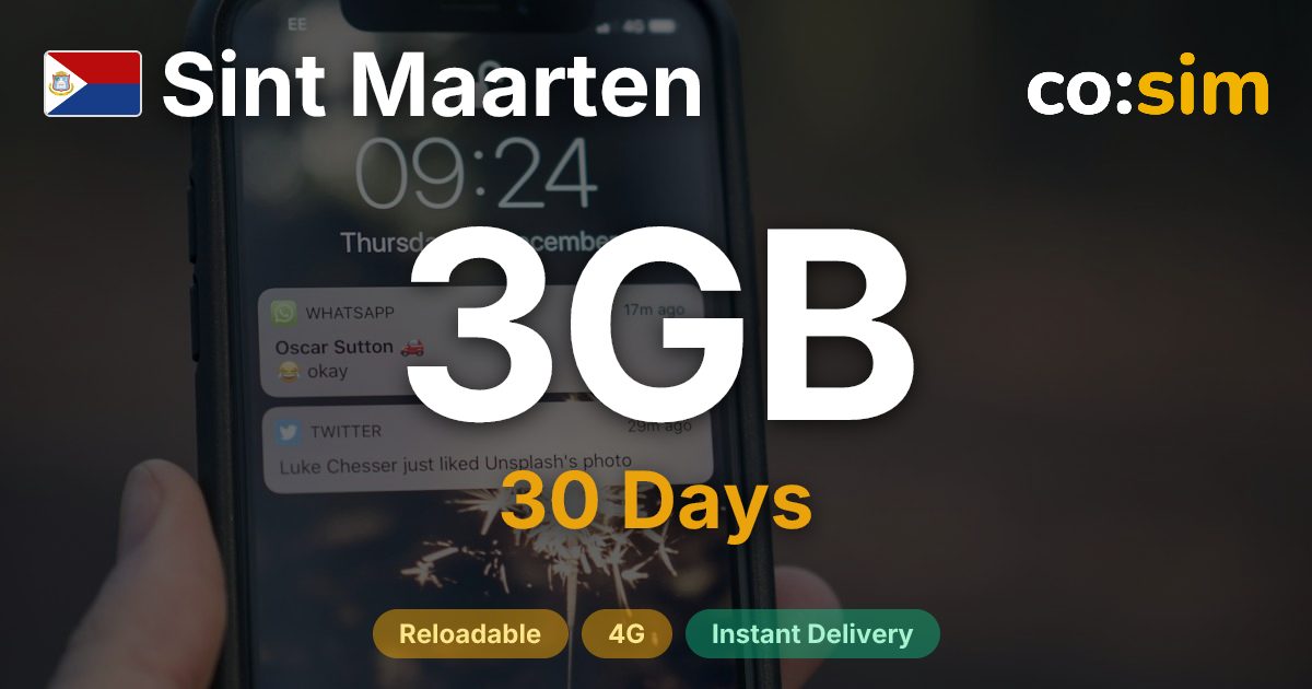 Sint Maarten eSIM — 3GB