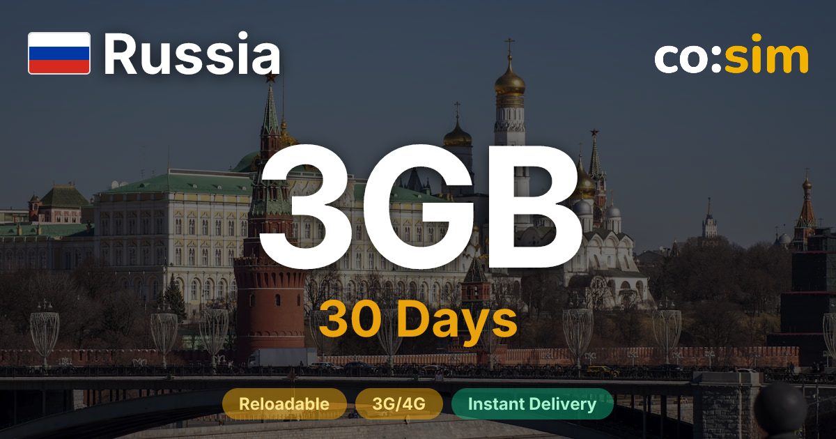 Russia eSIM — 3GB