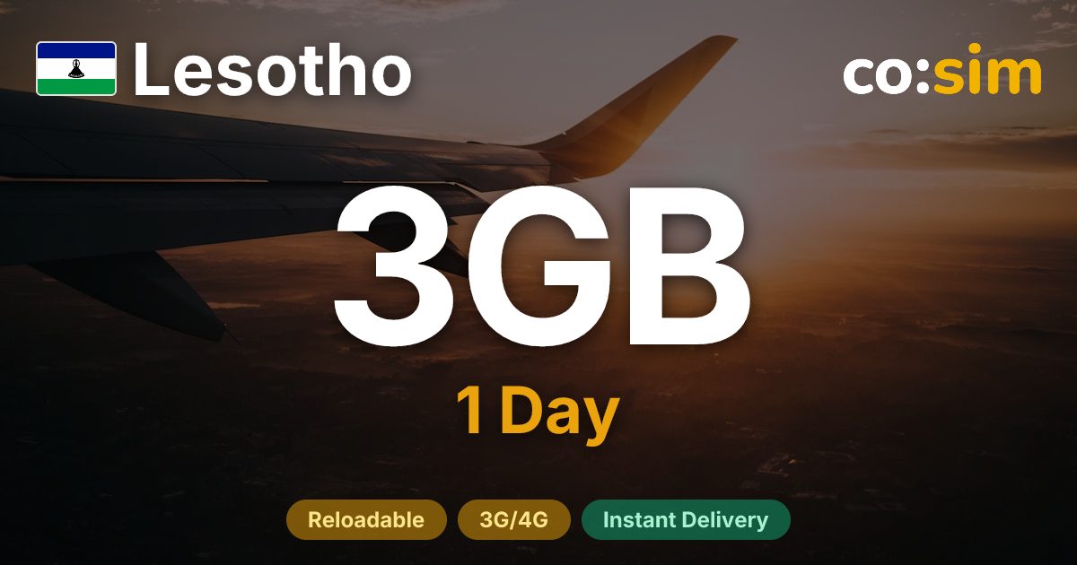 레소토 eSIM — 3GB+∞