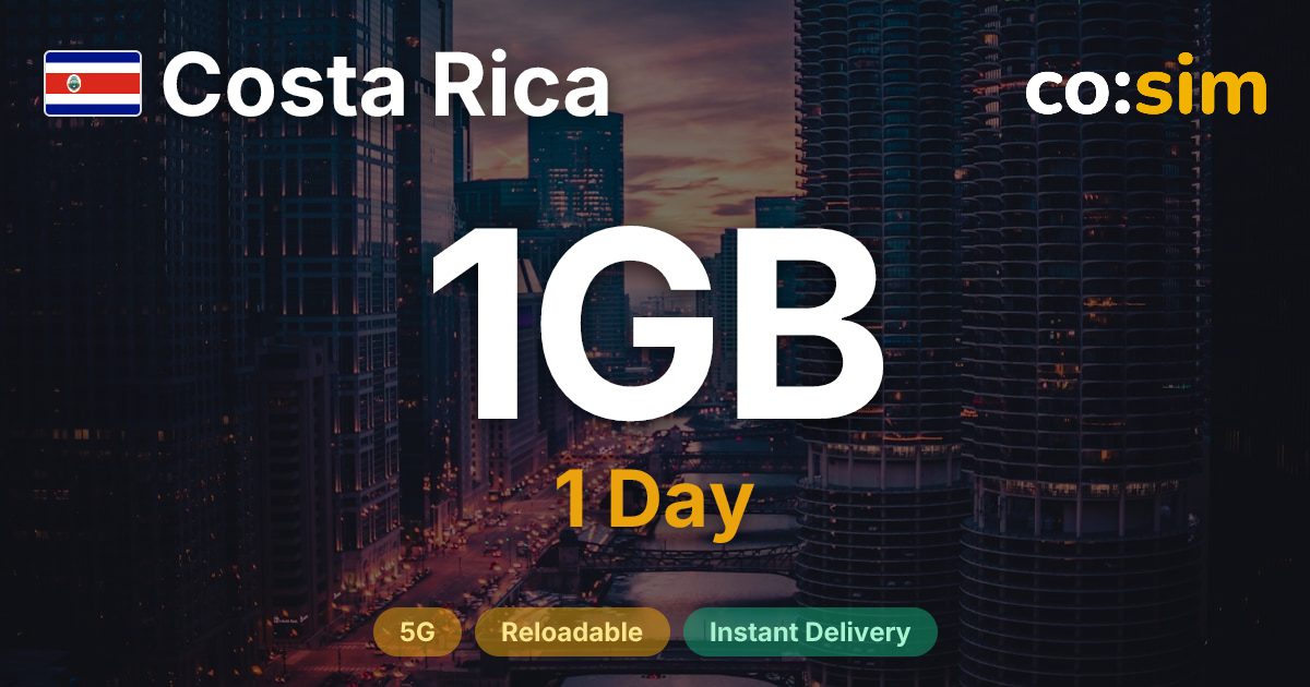 コスタリカ eSIM — 1GB+∞