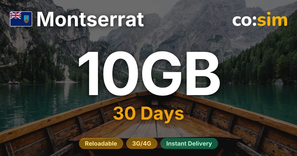 Montserrat eSIM — 10GB