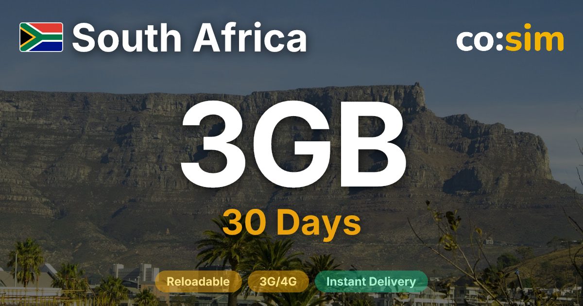 South Africa eSIM — 3GB