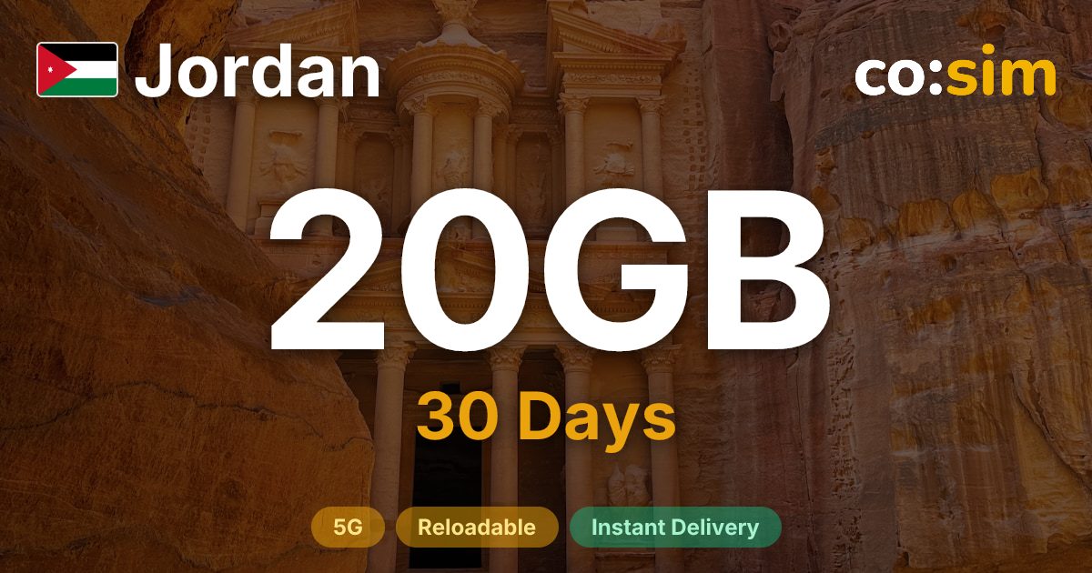 Jordan eSIM — 20GB