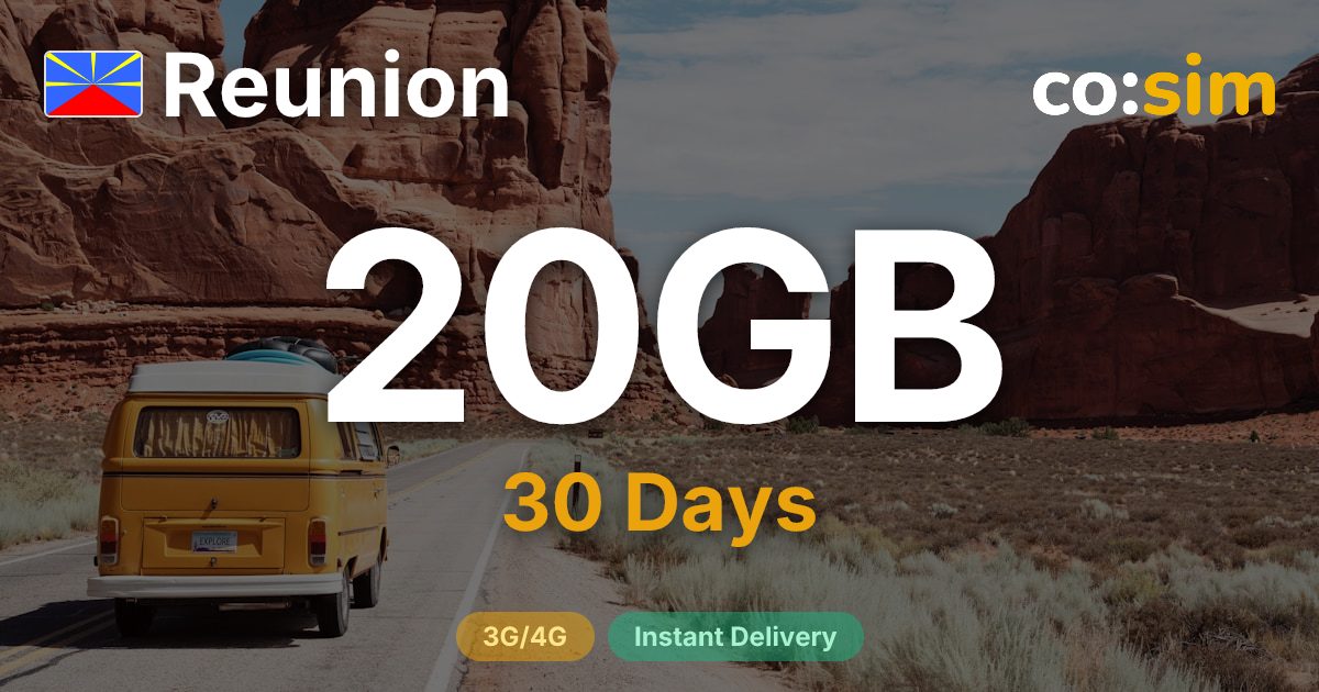 Réunion eSIM — 20GB
