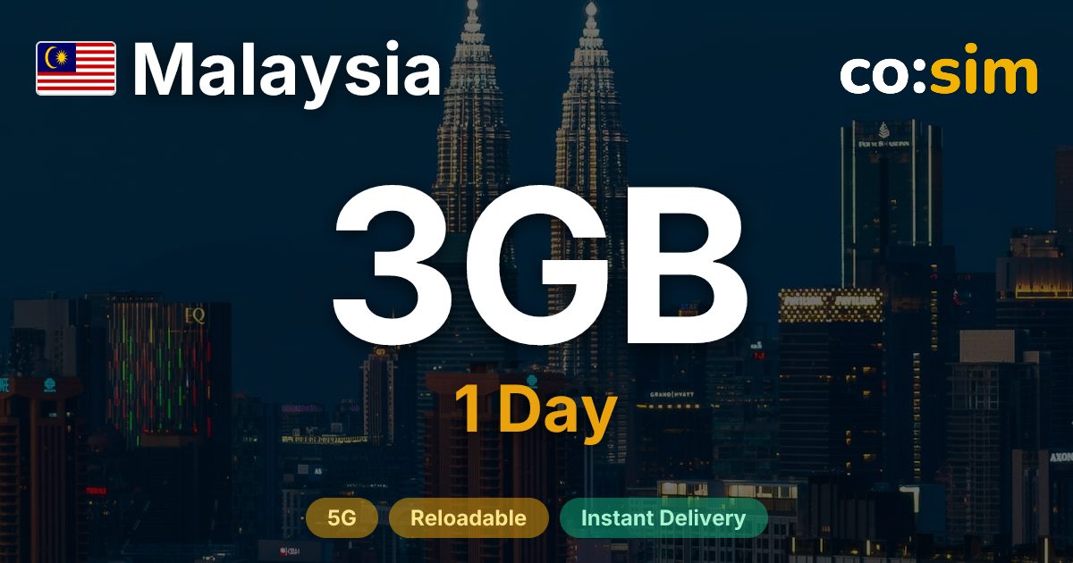 マレーシア eSIM — 3GB+∞