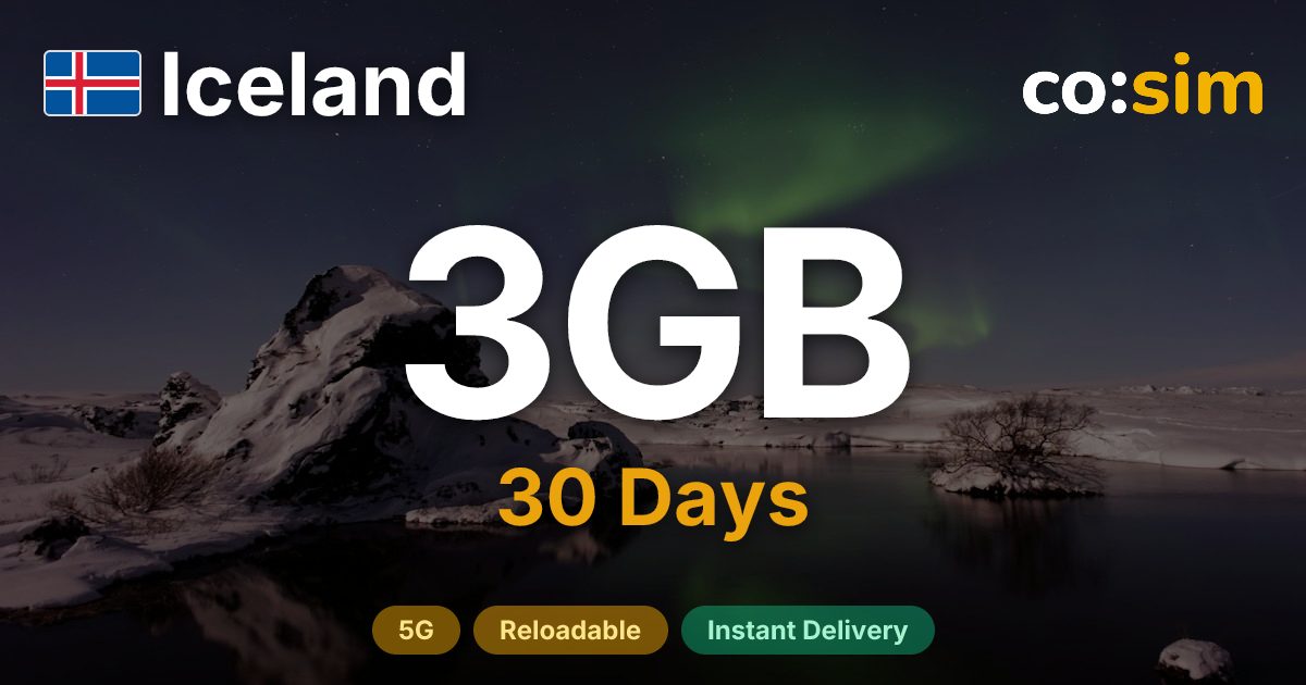 Islandia eSIM — 3GB