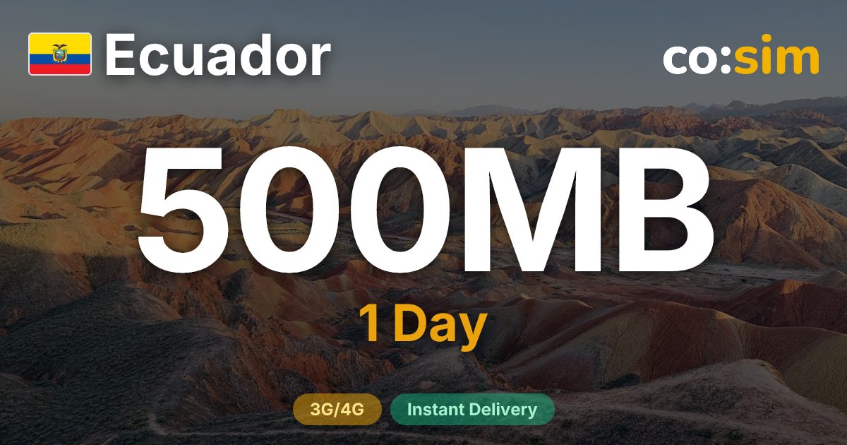Équateur eSIM — 500MB+∞