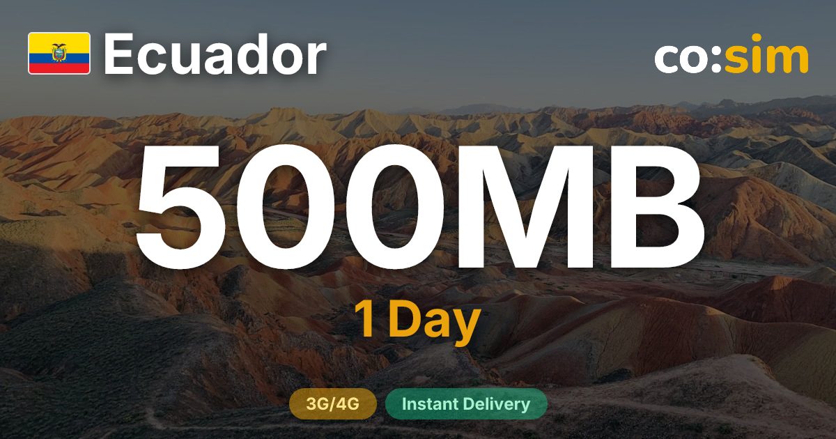Ecuador eSIM — 500MB+∞
