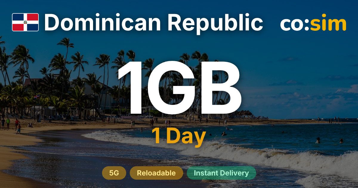 Dominikanische Republik eSIM — 1GB+∞
