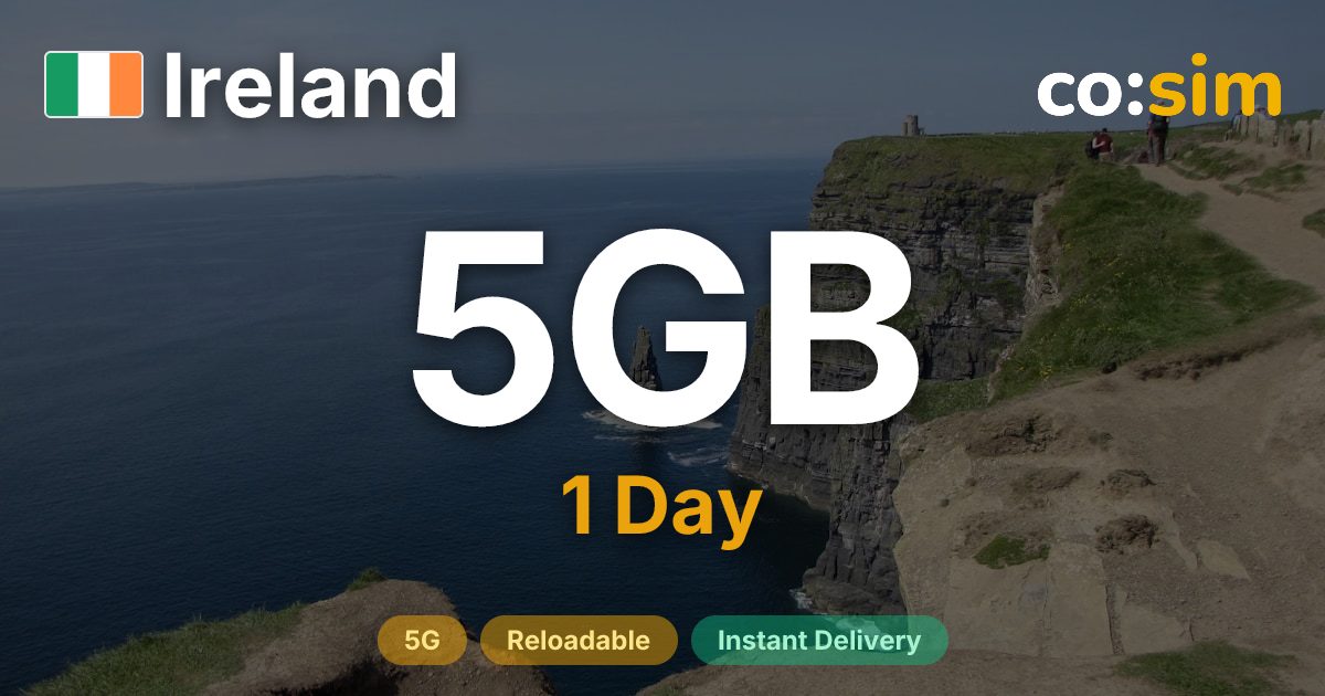 아일랜드 eSIM — 5GB+∞
