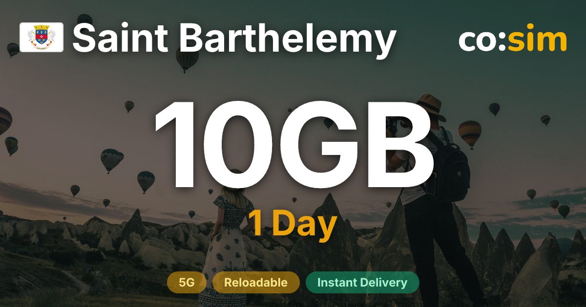 Saint Barthélemy eSIM — 10GB+∞