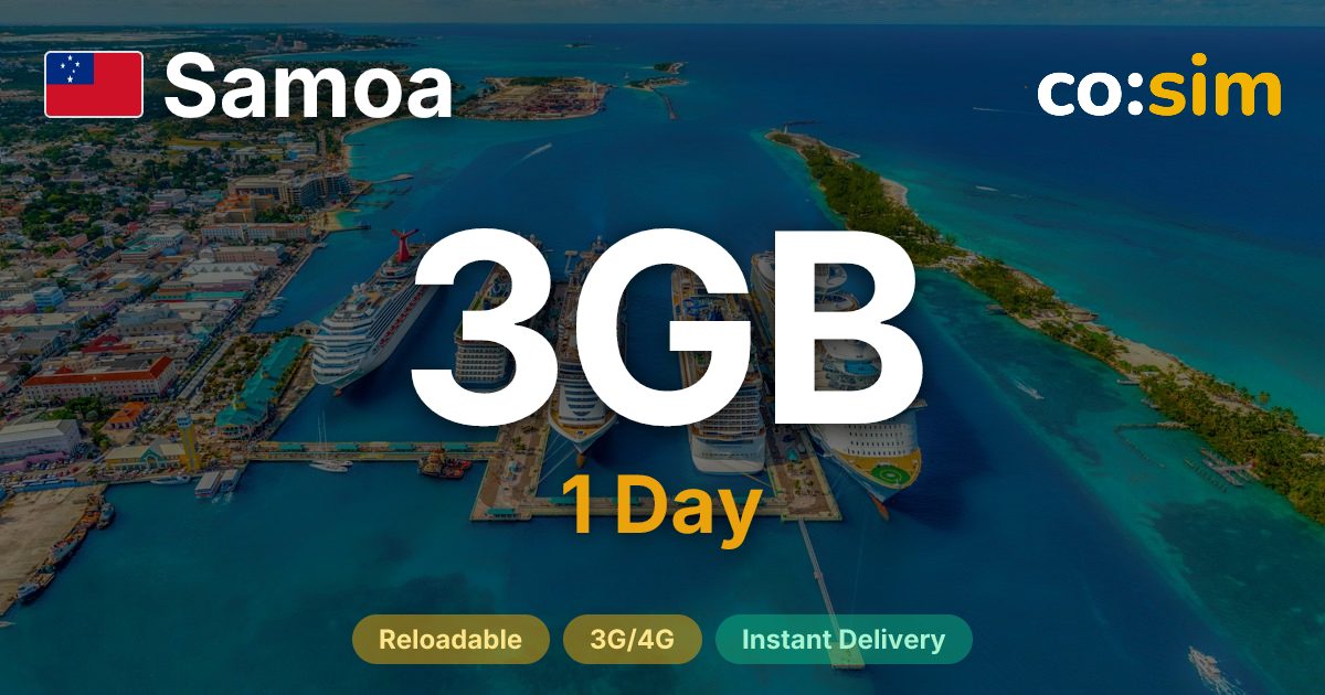 Samoa eSIM — 3GB+∞