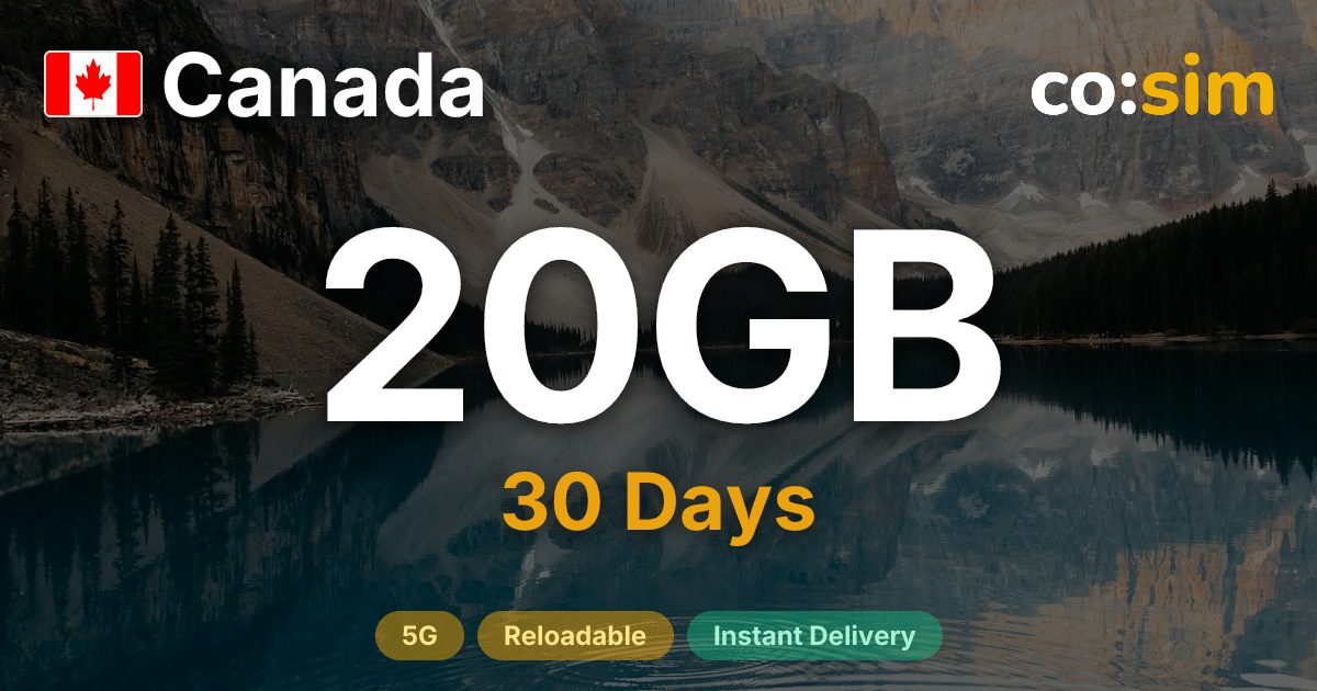 Kanada eSIM — 20GB