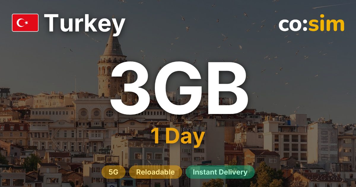 Turkey eSIM — 3GB+∞