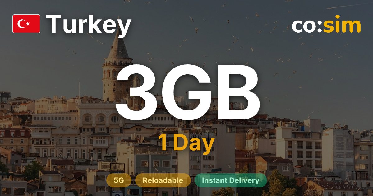 Turquía eSIM — 3GB+∞