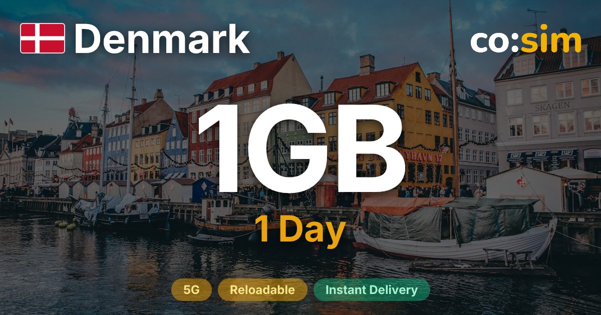 デンマーク eSIM — 1GB+∞