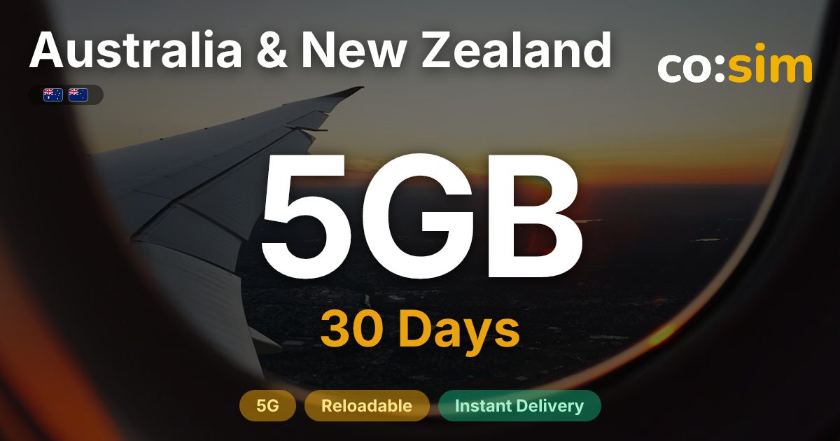 Australia & New Zealand eSIM — 5GB