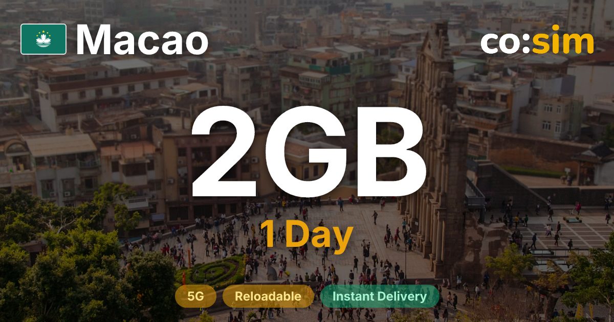 Macau eSIM — 2GB+∞