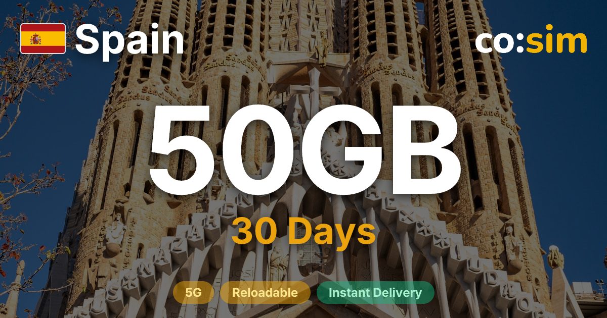 Spain eSIM — 50GB