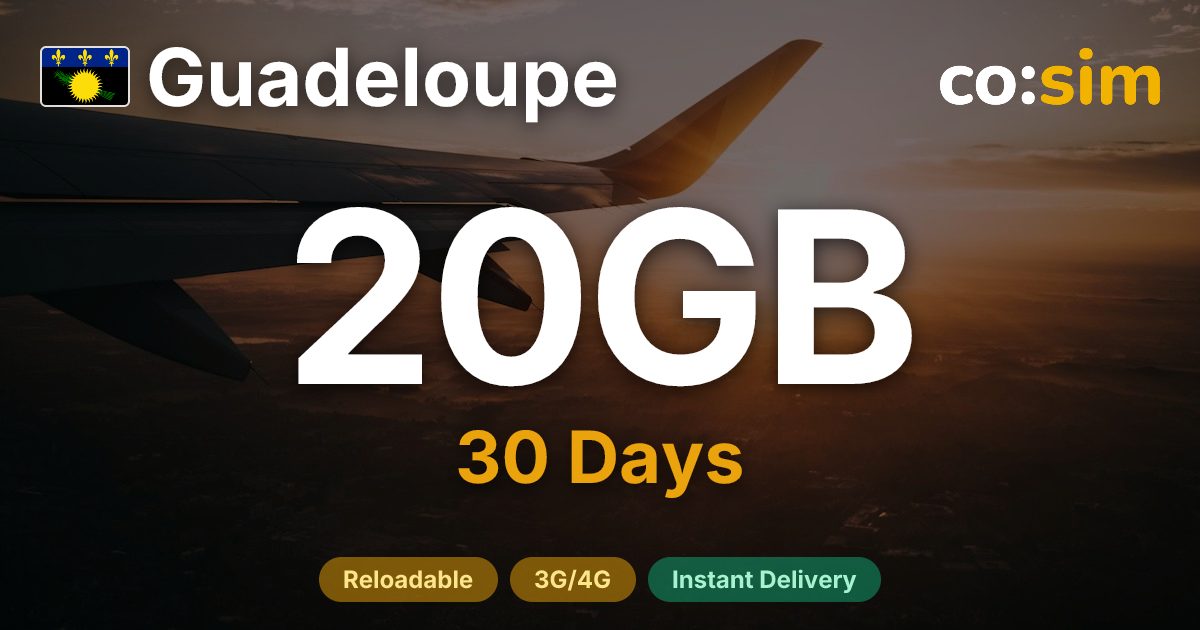 Guadeloupe eSIM — 20GB