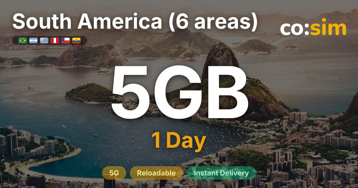 South America (6) eSIM — 5GB+∞