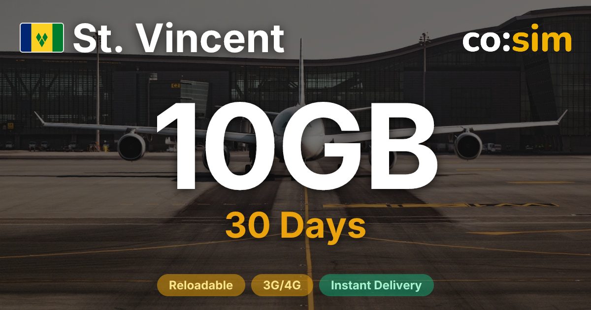 Saint Vincent & Grenadines eSIM — 10GB