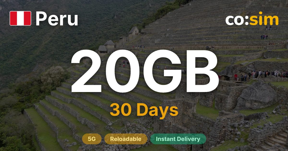 Peru eSIM — 20GB