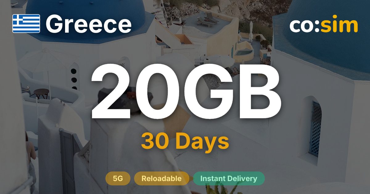 Greece eSIM — 20GB