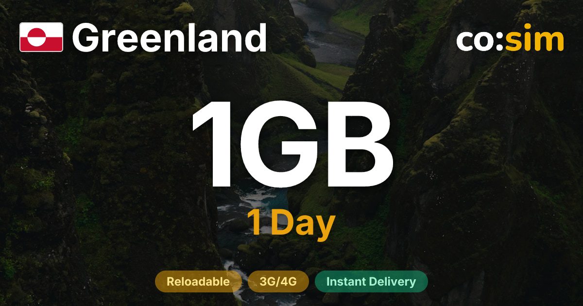 グリーンランド eSIM — 1GB+∞