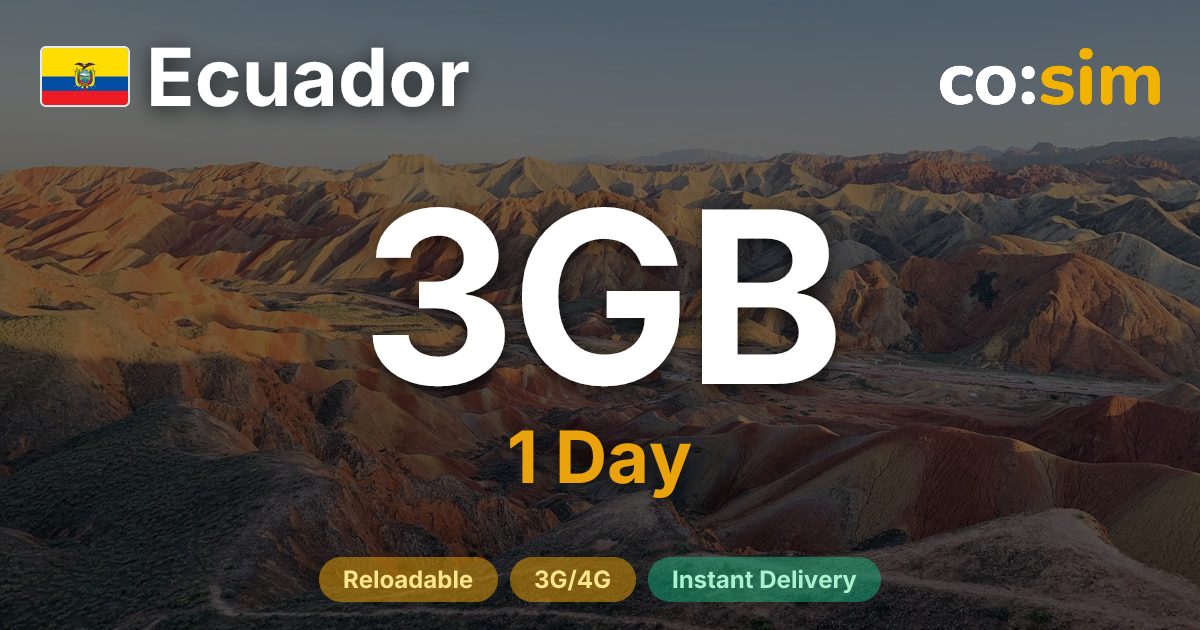 Équateur eSIM — 3GB+∞