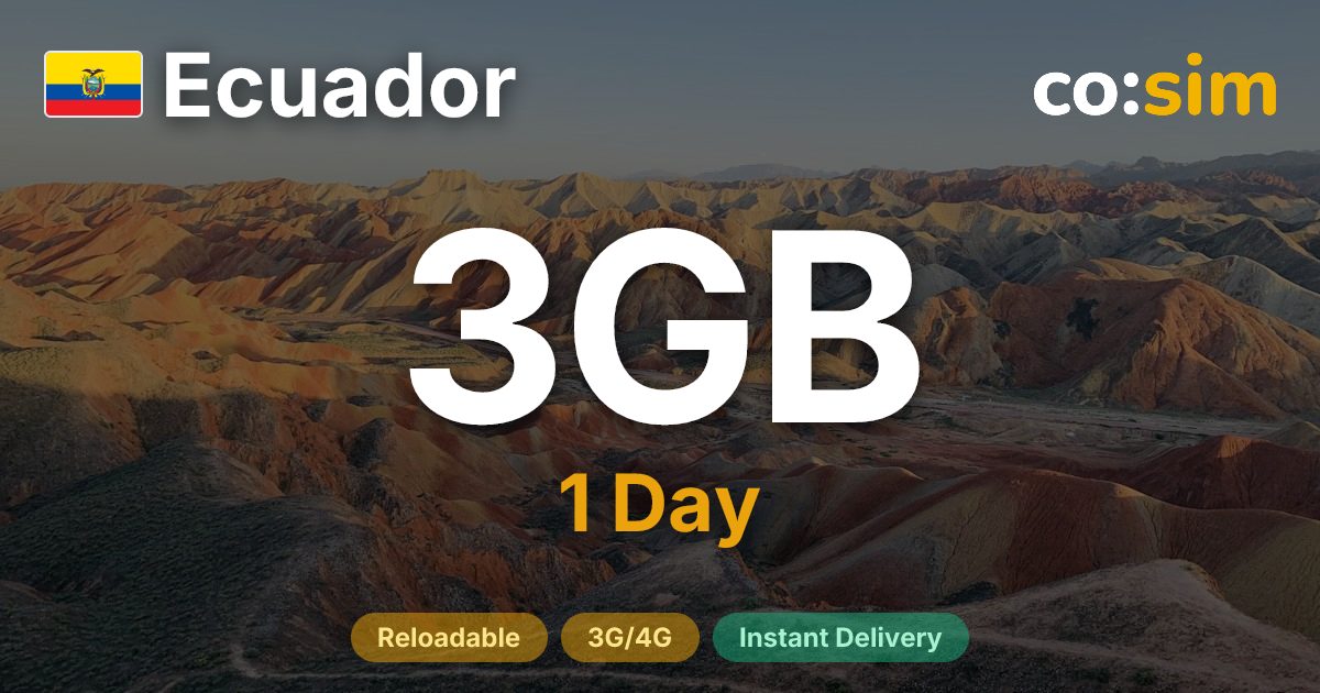 Ecuador eSIM — 3GB+∞