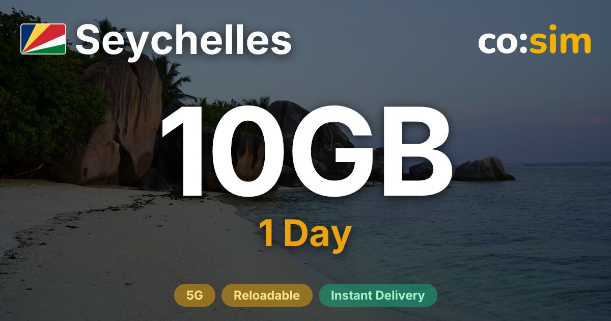 세이셸 eSIM — 10GB+∞